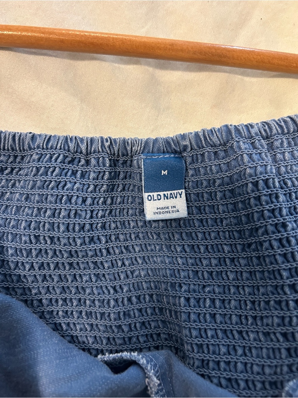 NWT Old Navy Blue Chambray Tie Front Wide Leg Tie-Front Jumpsuit 100% Tencel - Picture 4 of 9